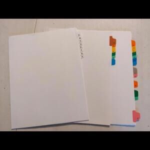 Avery Alphabet Letters Table Of Contents Dividers Incomplete sets SEE PHOTOS